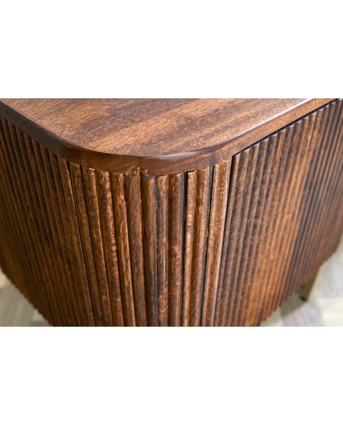 Meuble TV style rétro en bois de manguier 160 cm BELMOND