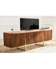 Meuble TV style rétro en bois de manguier 160 cm BELMOND