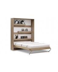 Armoire lit escamotable relevable vertical 140x200 cm chêne sonoma Premium