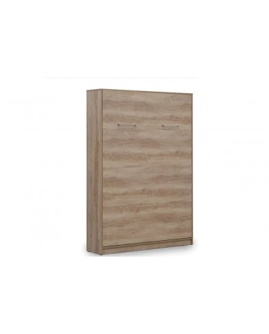 Armoire lit escamotable relevable vertical 140x200 cm chêne sonoma Premium
