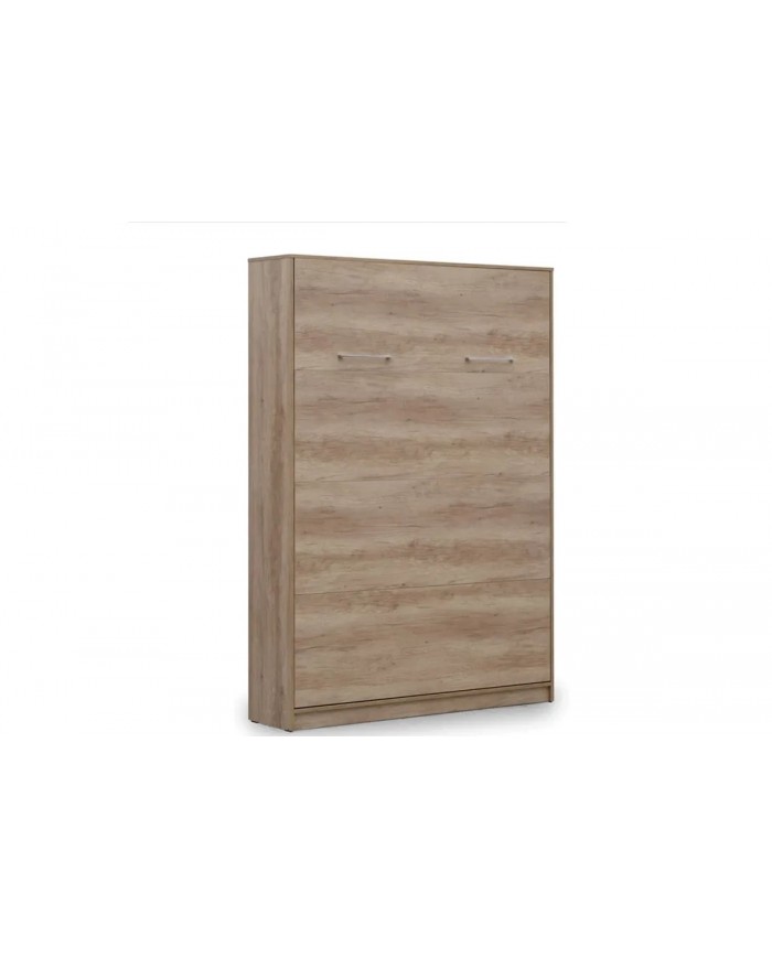 Armoire lit escamotable relevable vertical 140x200 cm chêne sonoma Premium