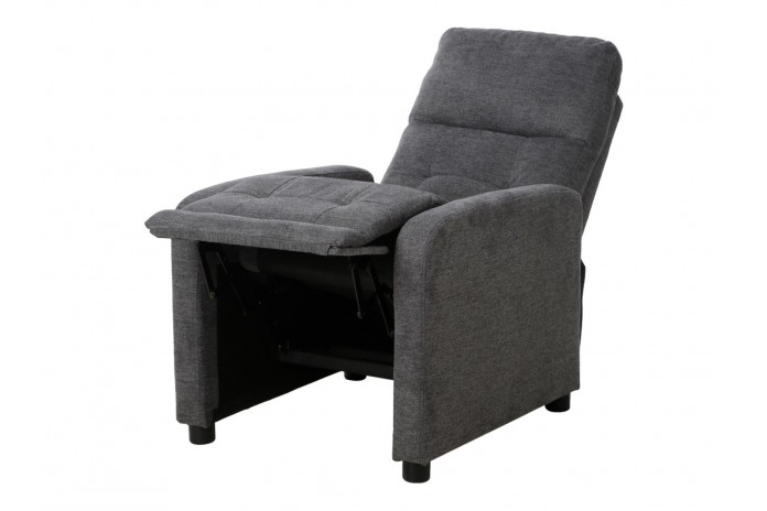 Fauteuil avec fonction relaxation ultra confort gris Monta