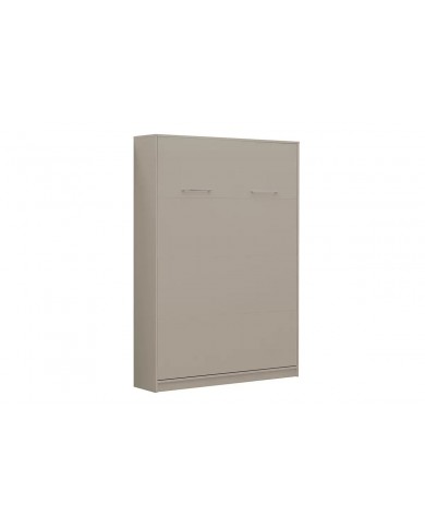 Armoire lit escamotable relevable vertical 140x200 cm taupe Premium