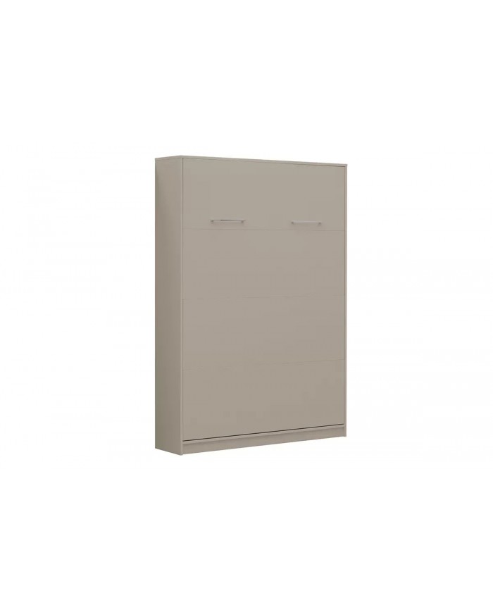 Armoire lit escamotable relevable vertical 140x200 cm taupe Premium