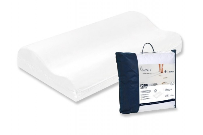 Oreiller cervical ergonomique mémoire de forme 55x30 cm Visco cervical