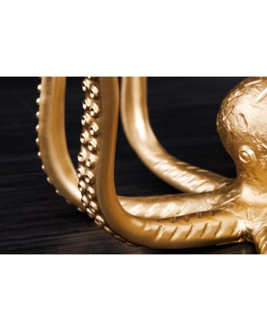 Table d'appoint avec lampe dorée intégrée 50 cm KRAKEN LIGHT