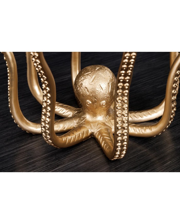 Table d'appoint avec lampe dorée intégrée 50 cm KRAKEN LIGHT