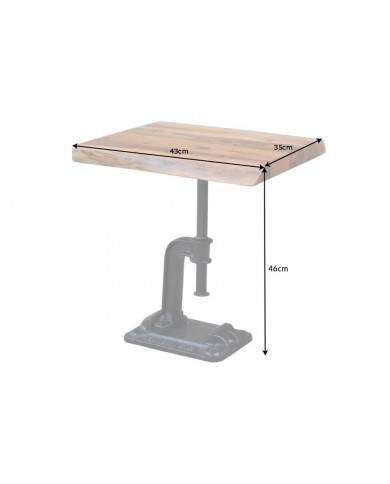 Table basse style industriel bois d'acacia massif 35mm RAW