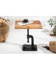 Table basse style industriel bois d'acacia massif 35mm RAW