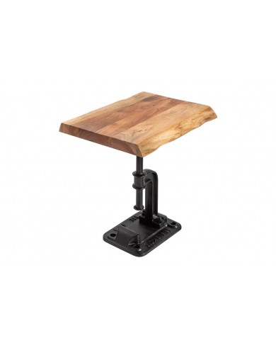 Table basse style industriel bois d'acacia massif 35mm RAW