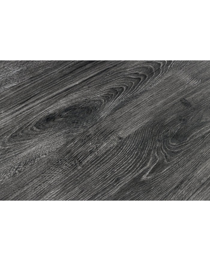 Table à manger aspect chêne sauvage blanchi gris 160 cm OAKLAND