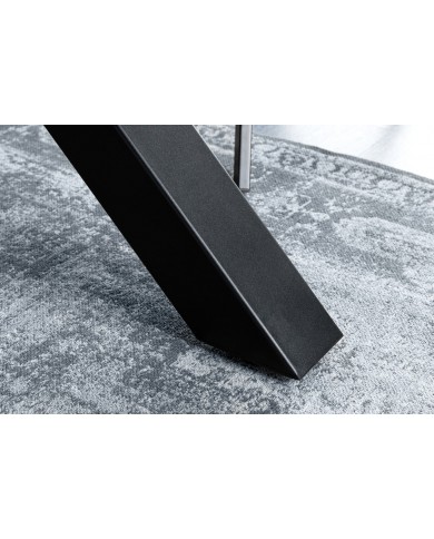 Table à manger aspect chêne sauvage blanchi gris 160 cm OAKLAND