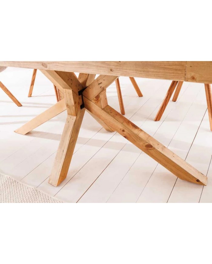 Table à manger en bois massif de pin 80 mm 160x90x78 cm FOREST