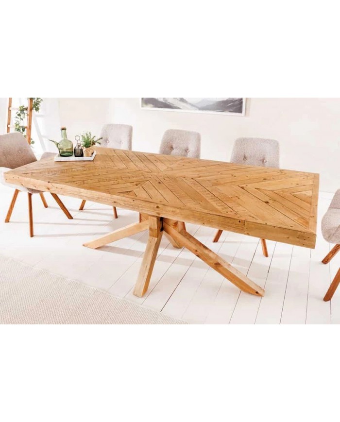 Table à manger en bois massif de pin 80 mm 160x90x78 cm FOREST