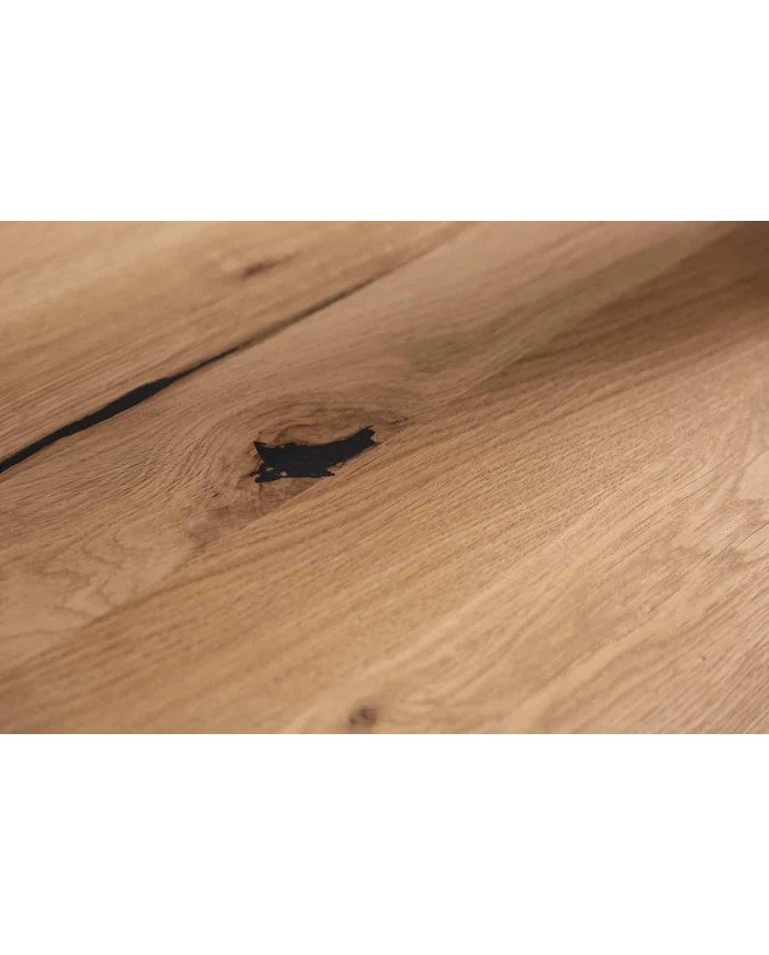 Table  chêne sauvage massif  et pieds métal thermolaqué 200 cm VANGUARD