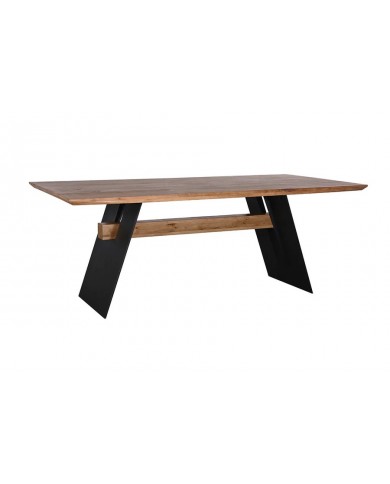 Table  chêne sauvage massif  et pieds métal thermolaqué 200 cm VANGUARD