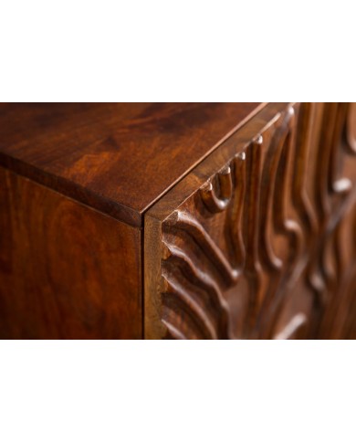 Buffet avec reliefs en bois de manguier 3D 160 cm ECLAT
