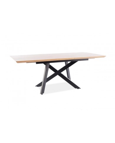 Table Extensible  Design Chêne/Noir CAPITOL : jusque 10 convives