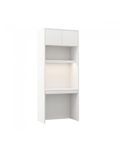 Armoire bureau étagères avec tiroir et LEDs intégrées 90 cm - Barcelone