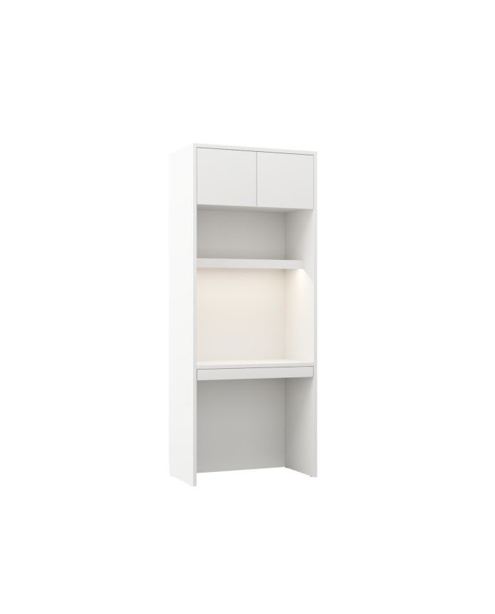 Armoire bureau étagères avec tiroir et LEDs intégrées 90 cm - Barcelone