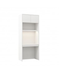 Armoire bureau étagères avec tiroir et LEDs intégrées 90 cm - Barcelone