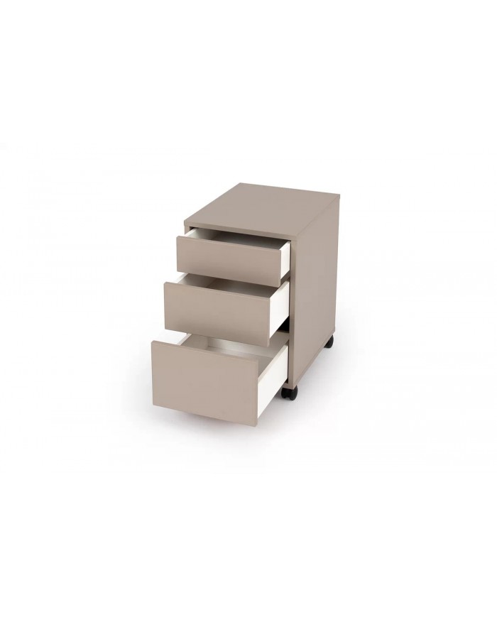 Caisson 3 tiroirs roulettes ouverture push and pull 40 cm DELUXE