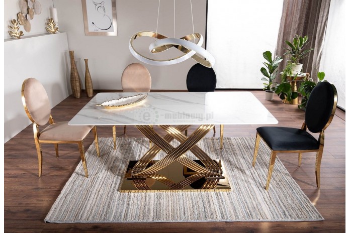 Table contemporaine Plateau céramique Hermès 160x90 cm