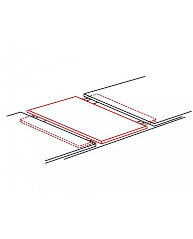 Table design extensible teinte chêne et blanc 80x120 (160) cm DUALIS