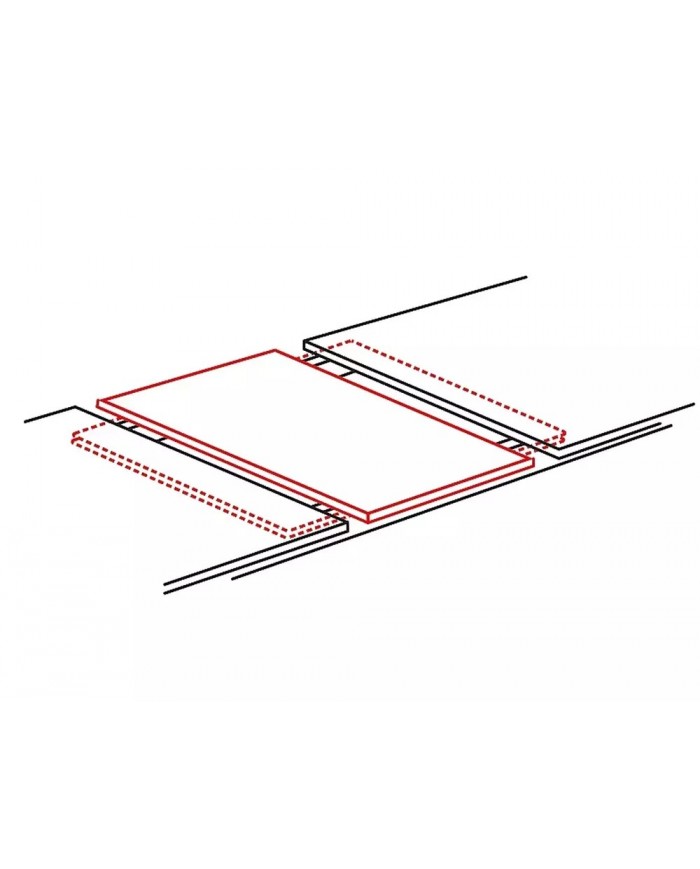 Table design extensible teinte chêne et blanc 80x120 (160) cm DUALIS