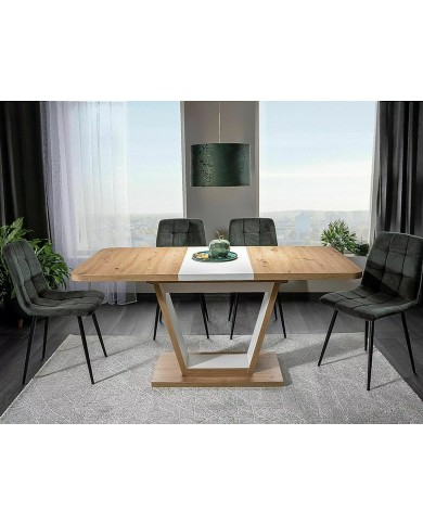 Table extensible design 120(160)x80 cm Nigel : remise immédiate promo 100.00€
