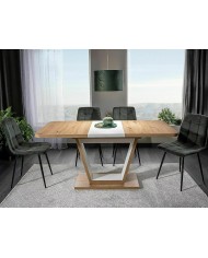 Table extensible design 120(160)x80 cm Nigel : remise immédiate promo 100.00€