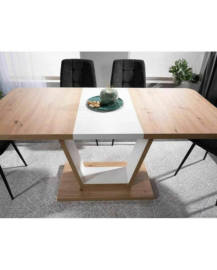 Table extensible design 120(160)x80 cm Nigel : remise immédiate promo 100.00€