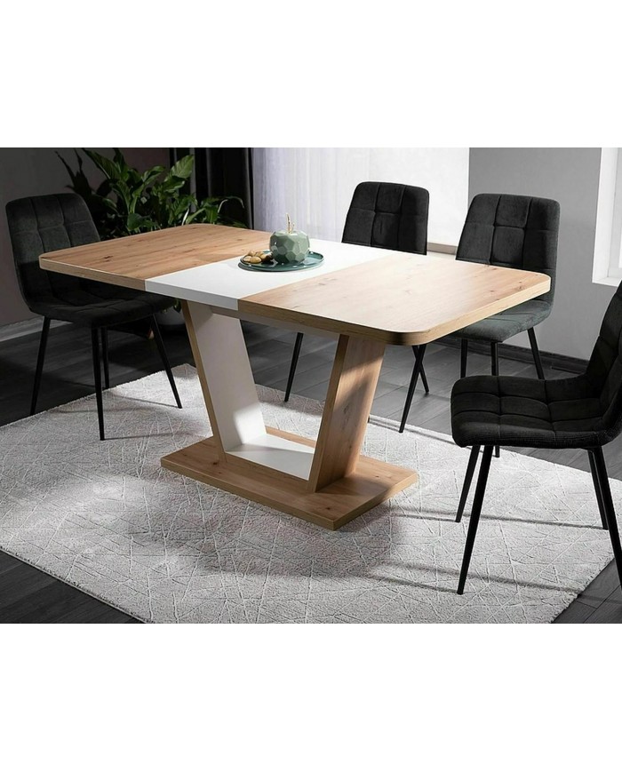 Table extensible design 120(160)x80 cm Nigel : remise immédiate promo 100.00€