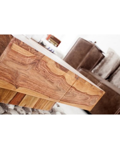Table basse DUNE 70cm en bois de sheesham : remise 100.00€ immédiate !