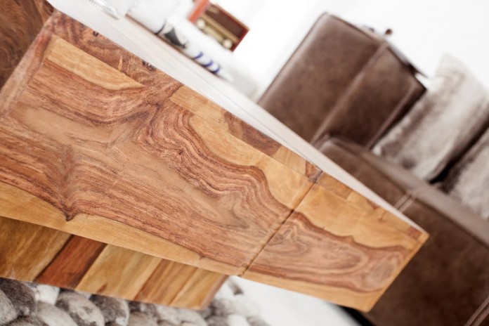 Table basse DUNE 70cm en bois de sheesham : remise 100.00€ immédiate !
