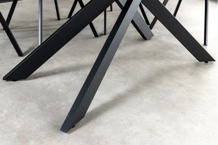 Table à manger extensible en céramique aspect marbre 90x160 (200) cm STELLAR