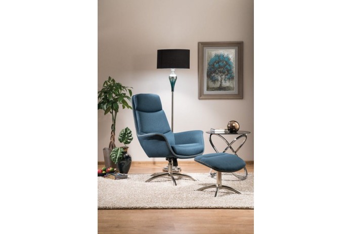 Fauteuil Design ultra confort avec repose pieds Reagan