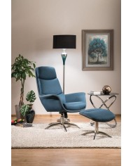 Fauteuil Design ultra confort avec repose pieds Reagan