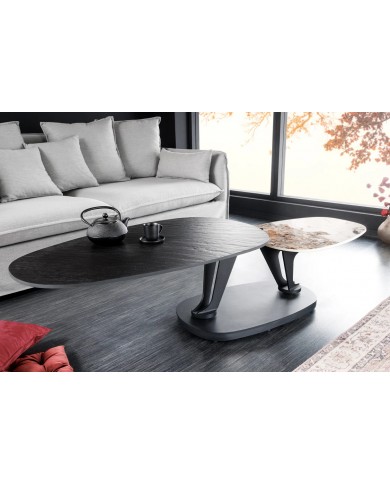 Table basse en céramique à plateaux rotatifs 95-160 cm SFERA