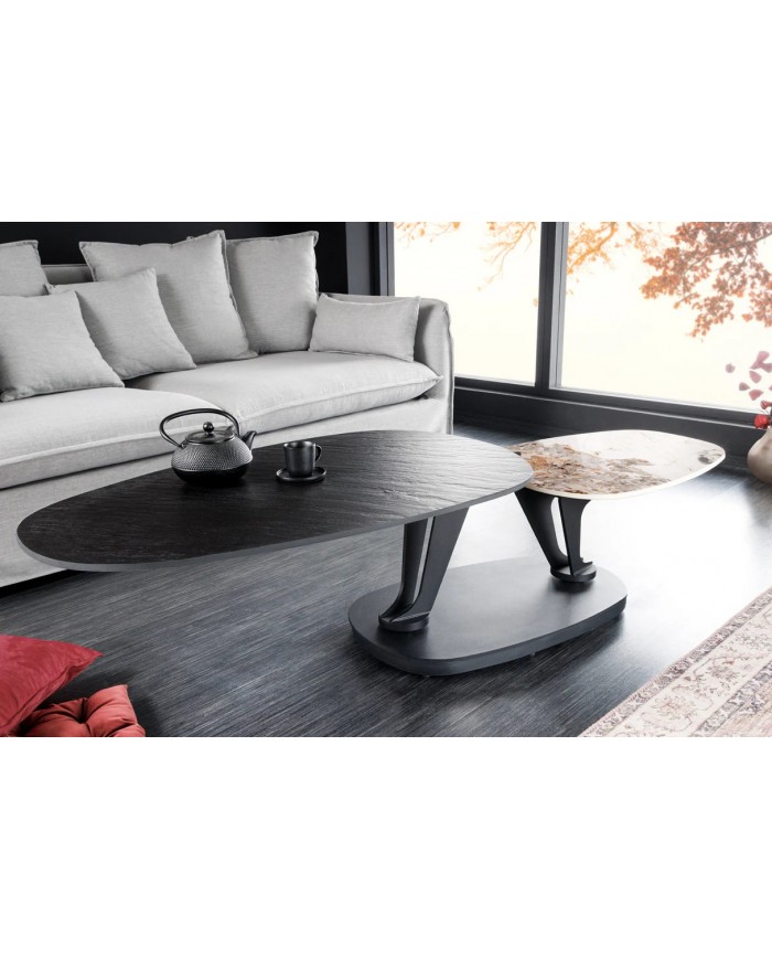 Table basse en céramique à plateaux rotatifs 95-160 cm SFERA