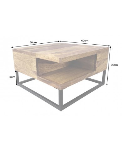 Table Basse CUBO – L'Élégance du Bois Massif et du Design Artisanal