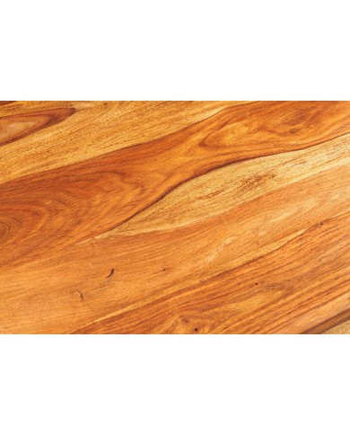 Table Basse ASTRA – L'Élégance du Bois Massif et du Design Rétro-Industrie