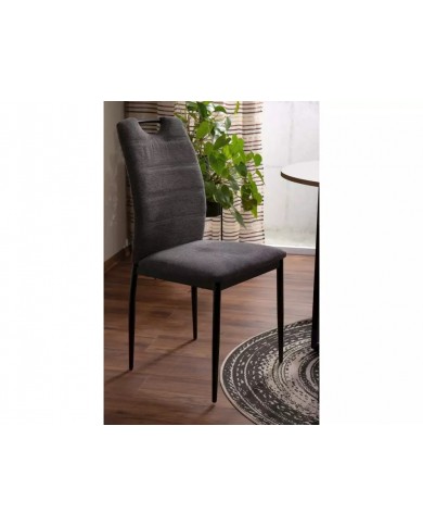 Chaise tissu ou velours avec poignée et pieds métal RICK – Élégance et Confort au Quotidien