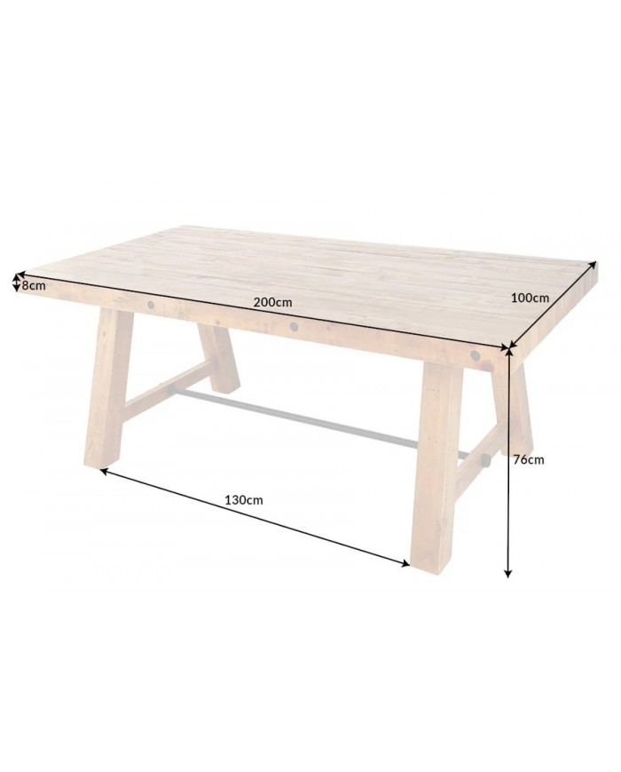 Table à manger en bois massif 200 cm FINN