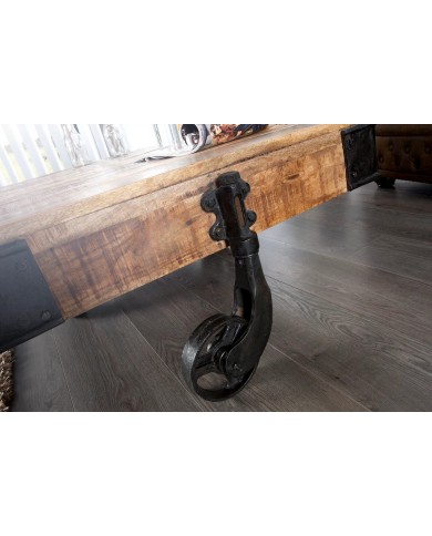 Table basse en bois massif 110 cm IRONWOOD