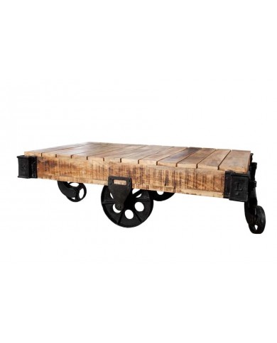 Table basse en bois massif 110 cm IRONWOOD