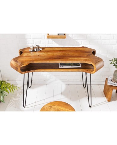 Bureau design en bois massif 120 cm HARMONY WOOD