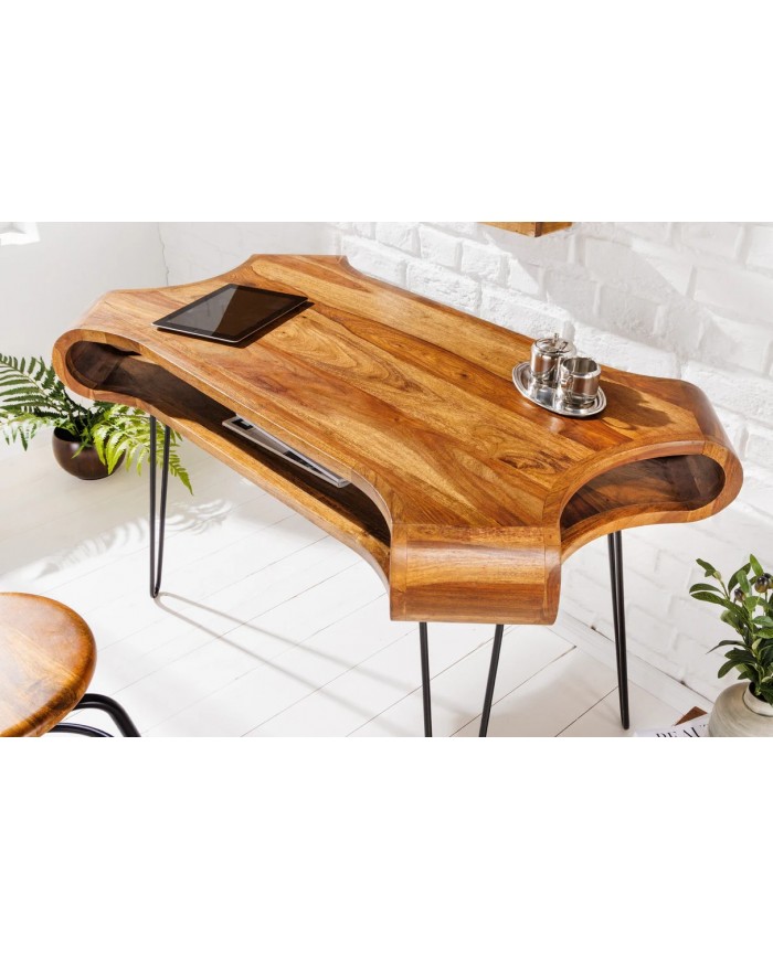 Bureau design en bois massif 120 cm HARMONY WOOD