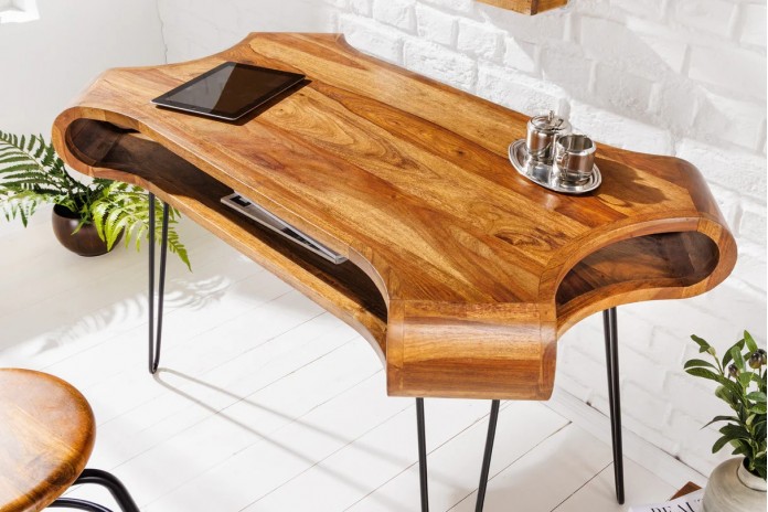 Bureau design en bois massif 120 cm HARMONY WOOD