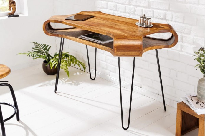 Bureau design en bois massif 120 cm HARMONY WOOD